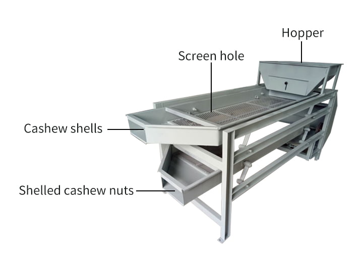 Working Process of the Vibrate Cashew Sieving Machine