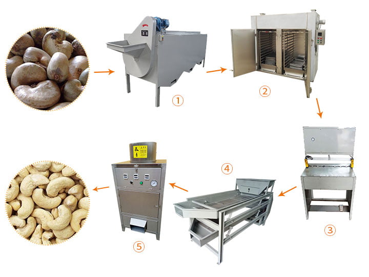 Cashew nut processing machine