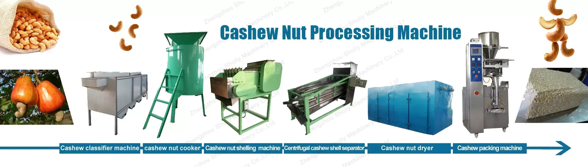 Cashew processing machinery